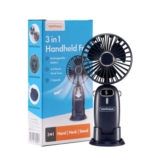 Lightning Deal-VonHaus Handheld Fan, Mini Portable USB Rechargeable