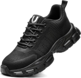Lightweight Safety Trainers Men Women, Breathable Steel Toe Cap Trainers Anti-Smashing & Puncture Proof, Non-Slip Comfortable Safety Shoes for Industrial Work