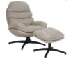 Lincoln TV Chair and Footstool – Neutral