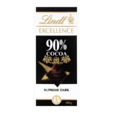 Lindt EXCELLENCE Dark 90 Percentage Cocoa dark chocolate bar, 100 g (£1.99 S&S)