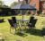 Linea 5-Piece Glass Top Folding Garden Dining Set