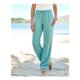 Linen-Blend Relaxed Fit Trousers
