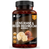 Lions Mane Capsules 4000mg Reishi Mushroom – 120 Vegan Lion Mane Capsules Sold by New Leaf Products FBA