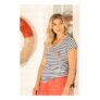 Liora Embroidered Pocket T-Shirt Navy