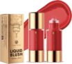 Liquid Blush Cream Face Blush – Soft Velvet Silk Texture, Long-lasing, Buildable and Blendable, Moisturizing Face Liquid Blush Stick for Cheek (07, 37g)