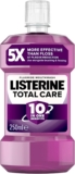 Listerine Total Care Antibacterial Mouthwash (250ml), Caring and Cleansing Mouthwash to Freshen Breath with 10-in-1 Benefits, Clean Mint-Flavoured