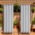 LiveGo Outdoor Curtains Waterproof with Grommet (Top and Bottom), 2 Panels Privacy & UV Protection Windproof Curtain for Porch, Pergola, Garden, Backyard (Gray-white, 140 213cm)