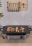 Living and Home 45cm Non-Stick Double Sided BBQ Cast-Iron Reversible Griddle Cookware