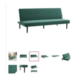 Living and Home Modern Green Convertible Sofa Bed