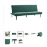 Living and Home Modern Green Convertible Sofa Bed