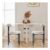 Livingandhome 2PCS Sherpa Fleece Upholstered Dining Chairs