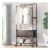 Livingandhome Double Rod Metal Clothes Rack on Wheels