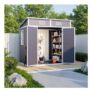 Livingandhome Outdoor Plastic Garden Storage Shed 6×4 Lockable