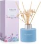 Lodeur Vill Reed Diffuser, 4.06 oz(120ml) Lavender & Geranium Scented diffuser with 6 Sticks, diffusers Home Fragrance Essential Oil Set for Home Large Rooms Bathroom Shelf Decor
