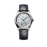 Longines Master Collection Collection 38.5mm Silver Dial Grey Leather Strap Watch