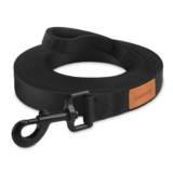 Looxmeer 65ft Nylon Dog Training Lead, Padded Handle