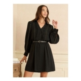 Love & Roses Black Shirt Mini Dress