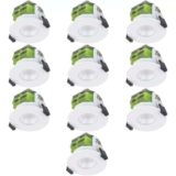 Luceco FType MK2 Fixed Fire Rated LED Downlights White 4/6W 710/725/750/745lm 10 Pack
