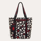 Lulu Guiness Black Multi Flurry Of Kisses Shopper Tote Bag