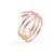 Lynizo Rose Gold Magnetic Snake-Heart Fidget Ring
