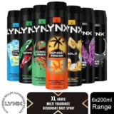 Lynx XL 48-Hour High Definition Fragrance Body Spray Deodorant, 6 Pack, 200ml w/code avantgardebrands