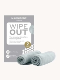 MAGNITONE WipeOut Microfibre Cleansing Cloths, Grey 2 Pack