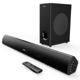 MAJORITY Teton Plus Soundbar with Wireless Subwoofer 2.1 Channel Sound Bar 180W, Bluetooth, HDMI ARC, Optical AUX