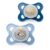 MAM Night Soothers 0-6m, 2 Pack, Glow, Steriliser Case, Blue