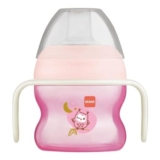 MAM Starter Cup with Glow-in-the-Dark Handles, 150ml, 4 Months, Pink