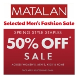 MATALAN Spring Sale – up to 50% off on Selected Mens Fashion