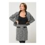 M&Co Black Boucle Tweed A-Line Skirt