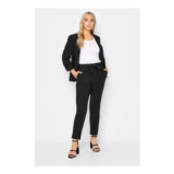 M&Co Black Tie Waist Linen Trousers