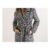 M&Co Black & White Dogtooth Check Belted Wrap Coat