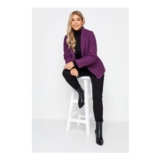 M&Co Purple Boucle Blazer