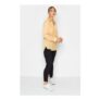 M&Co Yellow Satin V-Neck Blouse