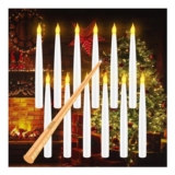 MEDE Flameless Floating Candles with Remote, 12pc LED