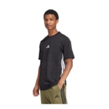 MEDIUM Adidas Mens Essential Three Stripes Single Jersey TEE