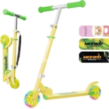 MEE GOO Scooter for Kids Ages3, 2 Wheels Gift Scooters for Girls Boys, Easy Folding Kids Scooter with 3 Levels Adjustable Handlebar and Rear Brake
