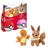 MEGA Pokémon Action Figure Building Toys Set, Poké Ball 2-Pack, Charmander & Eevee