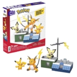 MEGA Pokémon Action Figure Building Toys for Kids, Pikachu Evolution Set with 159 Pieces, 3 Poseable Characters, 8 Year Old Gift Idea, HKT23