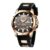 MEGALITH Mens Chronograph Watch Waterproof, Black Rubber Band