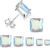 MILACOLATO 5 Pairs 925 Sterling Silver Stud Earrings for Womens Cubic Zirconia Hypoallergenicr Ear Studs AB CZ Earring for Women 20G/18G 4/5/6/7/8MM