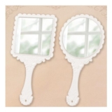 MINWEGI Vintage Hand Mirror Duo, Square and Round