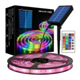 MIWATT Solar LED Strip Lights Outdoor, 10m RGB Rope Lights