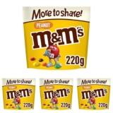 M&Ms Peanut Chocolate More to Share Pouch Bag 220g (Pack of 4) (S&S – £8.46)