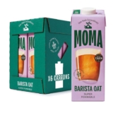MOMA Barista Oat Drink – 6 x 1L – 100% Plant Based Vegan – Perfect for Frothy Coffee – Made with the whole of the oat