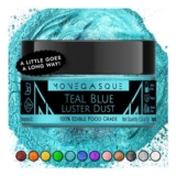 MONGASQUE Teal Blue Edible Glitter for Drinks 7g