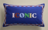 M&S Iconic Slogan Needlepoint Bolster Cushion, Free C&C