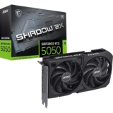 MSI GeForce RTX 5050 8G SHADOW 2X OC Graphics Card – RTX 5050 GPU, 8GB GDDR6 (20Gbps/128-bit), PCIe 5.0 – DUAL-Fan Thermal Design