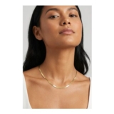 MUCHV 18k Gold Herringbone Chain Necklace